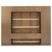 Harper & Bright Designs Queen Size Murphy Bed with Cabinets, Wooden Queen Cabinet Bed Wall Bed with Storage Shelves, Folding Wall Chest Bed for Bedroom Guest Room, Wood