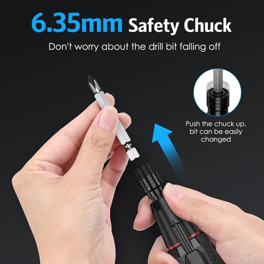 Rechargeable Electric Screwdriver Type C Charging 10Nm Torque Control Tool