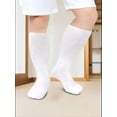 thumbnail image 6 of Spencer 3 Pack Socks for Diabetics Men Women, Extra Width Socks for Swollen Feet, Wide Calf Socks with Non-Binding Loose Top, White, 6 of 8