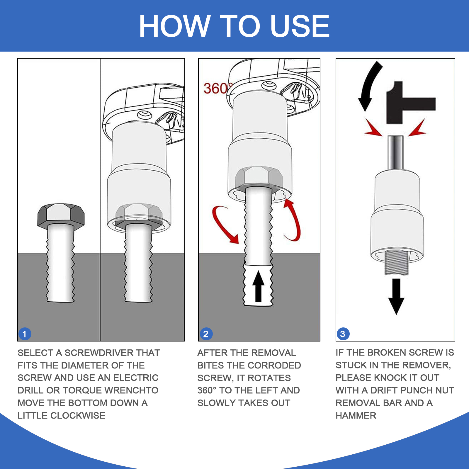 Tonsiki 5-Piece 1/2 Inch Drive Lug Nut Extractor Set photo 6