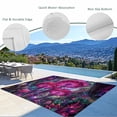 thumbnail image 4 of Outdoor Rug 3x5 ft Pink Neon Mushrooms Waterproof Outdoor Patio Rug Mat Non Slip Outside Area Rugs Carpet for RV,Camping,Porch,Deck,Pool,Balcony,Backyard, Fantasy Shiny Moon Snails, 4 of 9