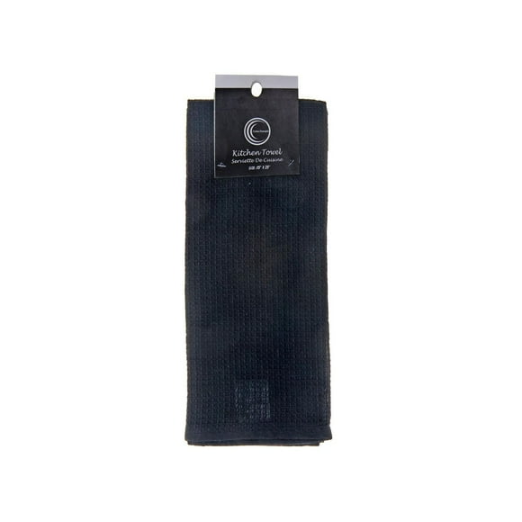 Waffle Kitchen Towel (Black) - Set of 6