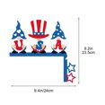 thumbnail image 2 of Yhmxh 2 Pcs Independence Day Door Corner Frame Decoration, Wooden Patriotic Celebration Door Toppers 4th of July Decor USA Red White Blue Heart Stars Gnome Decor for Memorial Day Party, 2 of 6