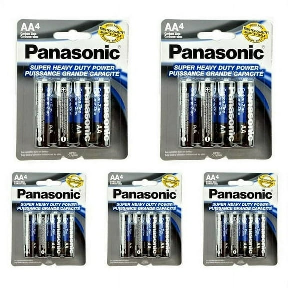 20 PCS Panasonic AA Batteries Super Heavy Duty Power Carbon Zinc Double A Battery 1.5v