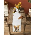 thumbnail image 5 of Cute Brown Puppy Table Runner 48 Inches, Modern Dog Cartoon Watercolor Bed Runner Dresser Scarves Tabletop for Indoor Outdoor Parties/Ceremony/Banquet, 13" x 48", 5 of 8