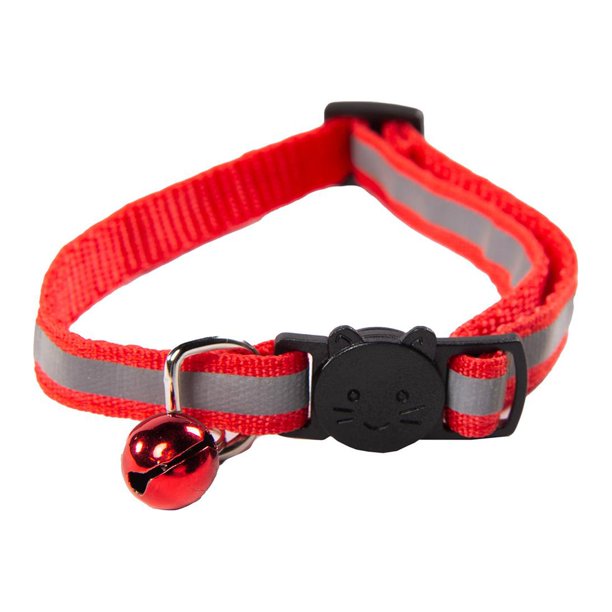 Collar para Gatos Mr. Pets, Reflectante, Ajustable rojo Unitalla