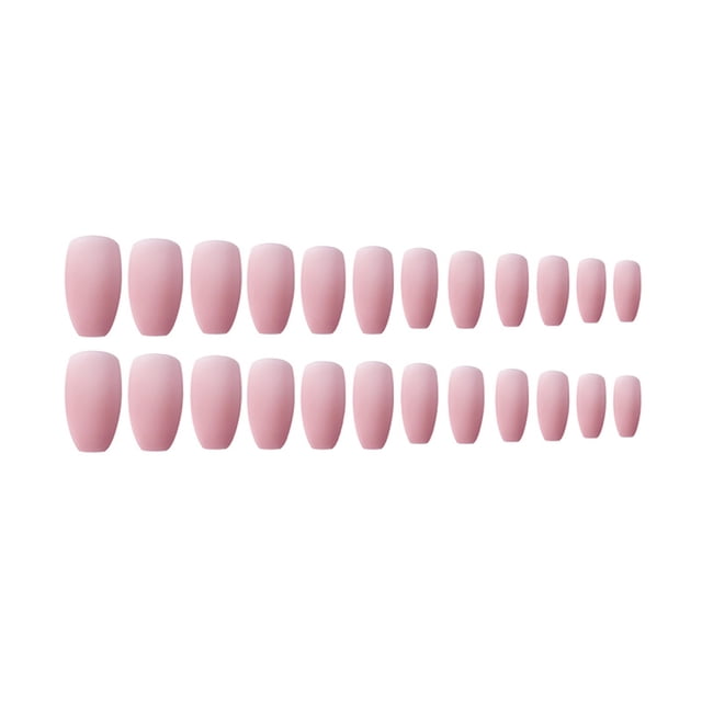 Uñas postizas brillantes, uñas acabadas, juego de 24 uñas acabadas