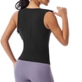 thumbnail image 6 of Edvintorg Womens Corset Top Open Back Waist Trainer Tank Top Sleeveless Scoop Neck Workout Body Shaper Stretch Cincher Top Women'S Clothes Silver S, 6 of 9
