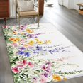 thumbnail image 2 of Spring Flower Area Rugs 4x6 ft Red Purple Yellow Blue Floral Rustic Washable Rug Non Slip Indoor Carpet Absorbent Floor Mat for Living Room Bedroom Dining Room, 2 of 9