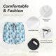 thumbnail image 4 of Balery Black White Gray Rabbit Pantalones cortos deportivos para mujer con forro y dos bolsillos, elásticos, para entrenamiento, gimnasio, yoga-Medium, 4 of 7