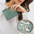 thumbnail image 6 of Contact's Soft Leather Wallet for Women and Men Small Bifold Coin Purse Double Zipper Card Holder RFID Blocking, Valentine Gift (Matcha Green), 6 of 9