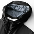 thumbnail image 3 of MKLEKYY Veste de Neige pour Hommes Veste à Capuche Monochrome Décontractée à Fermeture Éclair, 3 of 8