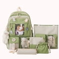 thumbnail image 3 of Bolsa 5 unids/set mochilas escolares de lona para mujer mochilas escolares, 3 of 5