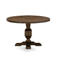 thumbnail image 2 of East West Furniture IRVING Round Dining Table with Pedestal, Rustic Rubberwood Table in Distressed Jacobean Finish, 48 Inch, 2 of 8