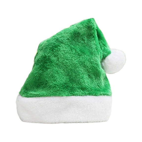 UNTERING Plush Hat Soft Santa Hat Comfortable Hat Traditional Multi Christmas Santa Hat for Adult Kids New Year Gifts