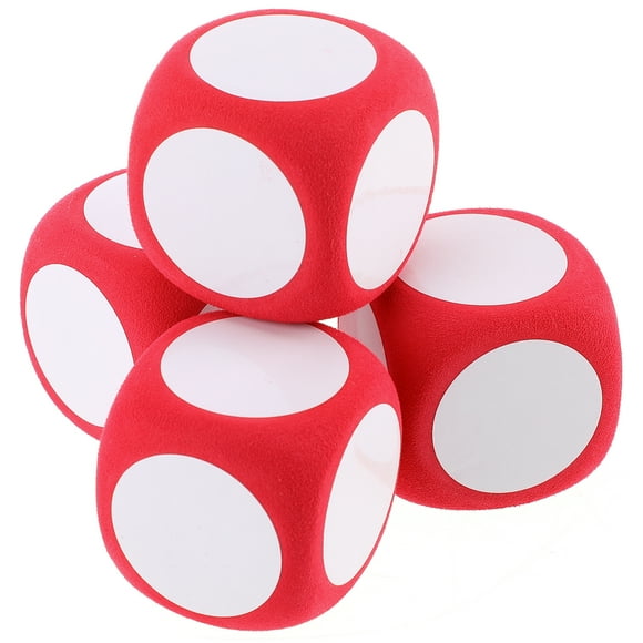 WORGEOUS 4 dados grandes de 6 cm para manualidades, para aulas, para escribir, decorativos, en blanco