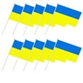 thumbnail image 2 of 10P Ukraine Mini Handheld Flags Ukrainian Flags On Stick Perfect For Parades Celebrations And National Events, 2 of 7
