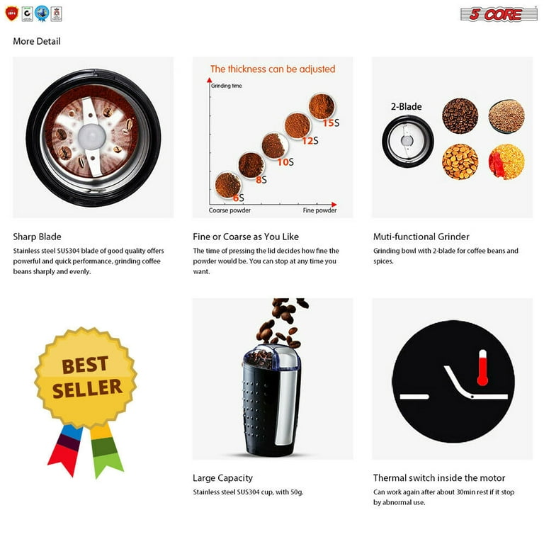 5 Core Coffee Grinder Spice Nut grinder