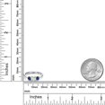 thumbnail image 6 of Gem Stone King 925 Silver and 10K Yellow Gold Sky Blue Aquamarine and Blue Created Sapphire Engagement Ring for Women | 1.00 Cttw | Round 5MM | Gemstone March Birthstone | Size 5, 6 of 6