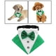 thumbnail image 5 of Collar de bandana para perro San Patricio con pajarita perfecl Bufanda triangular irlandesa Verde M, 5 of 8