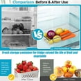 thumbnail image 6 of Refrigerator Storage Containers, Food Storage Box, Large Capacity Airtight Kitchen Organizers with Lids, Transparent PET Plastic Sealed Fresh Keepers for Produce Veggies Meats, 6 of 7
