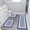 Blue, variant on TECHVIDA Bathroom Rugs 3pcs Set,Non-Slip Ultra Soft Carpet,Bath Rugs,Water Absorbent,Machine Washable,Dark Grey