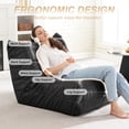 thumbnail image 4 of Sillón puff gigante de espuma viscoelástica Hobestluk, negro, 4 of 8