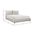 thumbnail image 4 of Lexicon Linna Chenille Upholstery Queen Platform Bed in Beige, 4 of 4