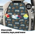 thumbnail image 5 of Pofeuu Miniature Ship In Bottle Print 2 Pack PU Leather Kick Mat Back Seat Protector, Universal Car Seat Back Organizer, Waterproof Backseat Protector For Most Car, 5 of 8
