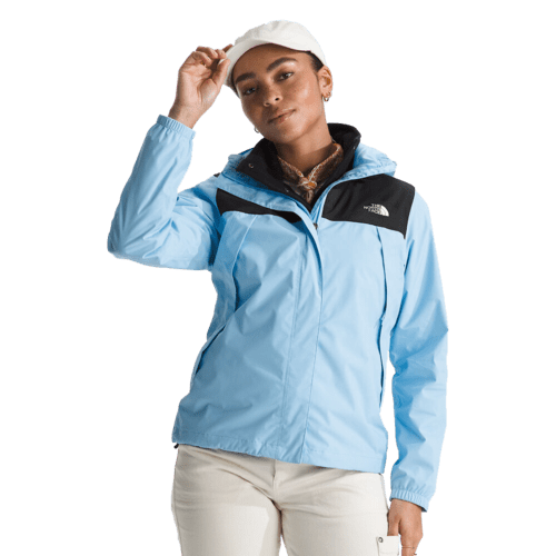 The North Face Women's Antora Rain Jacket - Cornflower / TNF Black US SIZE LARGE