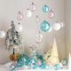 thumbnail image 3 of Christmas decorations holiday scene layout Christmas tree ornaments old man dress up Christmas ball small ornaments toys pearl white fantasy color, 3 of 5
