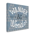 thumbnail image 2 of Trademark Fine Art 'Mod Triangles Wander and Wonder Blue' Canvas Art by Michael Mullan, 2 of 3