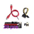 thumbnail image 1 of Wweixi PCI-E Riser Board 1X to 16X Extender 6-pin Adapter Card PCI-E GPU Extender Board Computer Accessory, 1 of 9