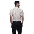 thumbnail image 3 of BESTMAN Printed Mens Short Sleeve Button Down Slim Fit Cotton Casual Shirt, 3 of 5