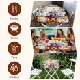 thumbnail image 6 of Halloween Pumpkin Round Tablecloth 45-54 Inch Round Fitted Table Cloth with Elastic Edge, Ghost Bat Candy Black Plaid Check Waterproof Table Cover Protector for Outdoor Picnic Party Dining, 6 of 6