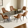 thumbnail image 4 of 2-Piece / 4-Piece Modern Dining Chair Sets with Thickened Cushions Premium Fabric Upholstered Kitchen Chairs Sturdy Metal Legs 300 lbs Capacity for Dining Room Living Room Office, 4 of 6