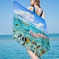 thumbnail image 2 of Guanhe Ocean Series Blue Beach Towel (30x60) Travel Beach Towel for Adults Lightweight Microfiber, Soft, Quick Dry, Sand Free, for Swimming, Pool, Camping, Yoga, 2 of 5