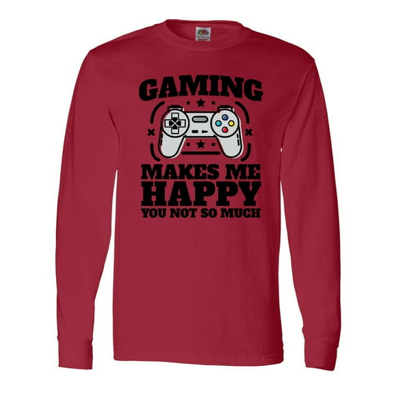 Inktastic Gaming Makes Me Happy Long Sleeve T-Shirt