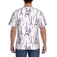thumbnail image 2 of Naloa Lavender Flowers Men's T-Shirt Sport T-shirt Men's Basic Tee Casual Men's Shirt, Round Neck, Short Sleeves - 3X-Large, 2 of 5