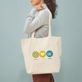 thumbnail image 3 of CafePress - Peace Love Radio Tote Bag - Unisex Canvas Tote Bag, Beige, 1-Piece, 3 of 7