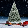 thumbnail image 5 of YOHAVEN 4FT Flocked Snow-Covered Artificial Christmas Tree Full Branches with Metal Hinges Holiday Home Office Seasonal Decor Xmas Tree Party Centerpiece Winter Wonderland Decor, 5 of 7