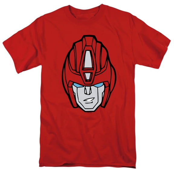 Transformers Hot Rod Head S/S Adult 18/1 T-Shirt Red