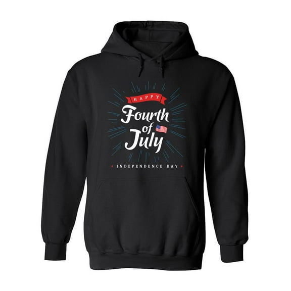 Fourth Of July Independence Usa Hoodie Men -Image by Shutterstock, Male XX-Large