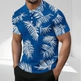 thumbnail image 1 of Ftwytp Haut d'Hiver en Polyester pour Hommes Mode Décontractée Manches Courtes Bouton Col Rond Quotidien Extérieur, 1 of 5