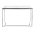 thumbnail image 4 of Masters Modern Office Desk In Mirrored Chrome With Clear Glass Top, 4 of 7