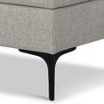 thumbnail image 4 of Rebecca 36 inch Wide Rectangular Coffee Table Storage Ottoman with Lift Up Lid in Cloud Grey Polyester Linen-Look, 4 of 8
