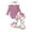 Purple, variant on KAUOD Baby Girls Ribbed Knit Outfits 3 Piece Ruffle Long Sleeve Bodysuit Print Flared Pants Headband Spring Cute Set