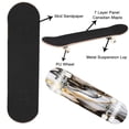 thumbnail image 2 of Skateboards for Beginners Luxury abstract fluid art alcohol ink technique mixture black gray 31"x8" Maple Double Kick Concave Boards Complete Skateboards Outdoor for Adults family friends Gifts, 2 of 5
