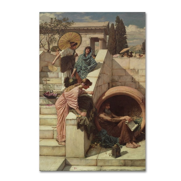 Diogenes' Canvas Art by John Waterhouse