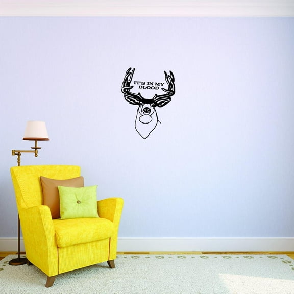 Custom Decals It's In My Blood. Wall Art Size: 20 X 30 Inches Color: Black